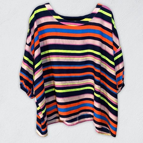project RUNWAY Tops - Project Runway Rainbow Stripe Blouse | XXL